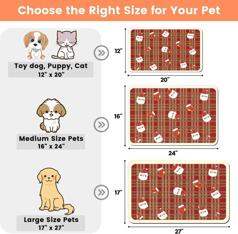 Pet Feeding Mat-Absorbent Pet Placemat for Food and Water Bowl, with Waterproof Rubber Backing, Quick Dry Water Dispenser Mat for Dog and Cat (12"X20", Striped Dark Gray)