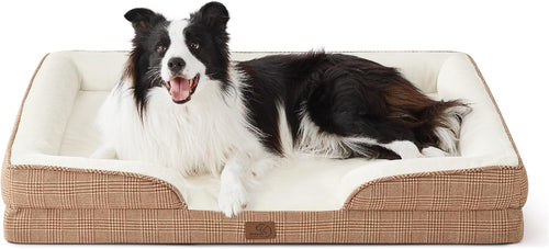 Bedsure Orthopedic Dogs Bed for Small Dogs - Washable Small Dog Bed Waterproof, Comfort Pet Couch with Washable Removable Cover, Supportive Foam Pets Sofa with Nonskid Bottom