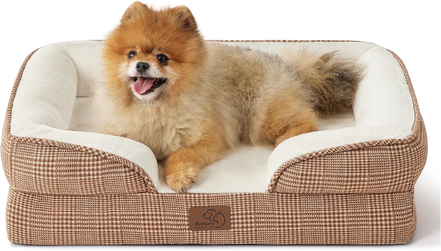 Bedsure Orthopedic Dogs Bed for Small Dogs - Washable Small Dog Bed Waterproof, Comfort Pet Couch with Washable Removable Cover, Supportive Foam Pets Sofa with Nonskid Bottom